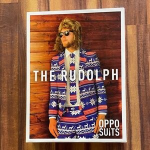 OppoSuits Rudolph Festive Blue and Red Suit